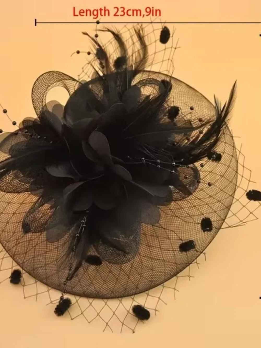 BLACK MESH & NET FASCINATOR